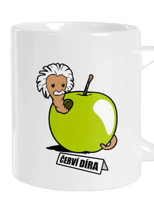 Červí díra velký hrnek White