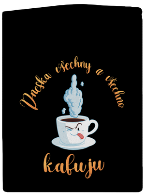 Všechno kafuju dámská mikina na zip Black