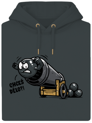 Chceš dělo? unisex mikina premium Charcoal