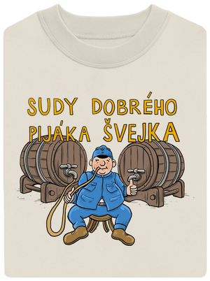 Sudy dobrého pijáka Švejka unisex mikina bez kapuce Off White