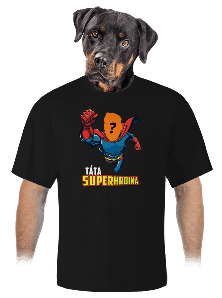 Táta superhrdina unisex tričko oversized Black