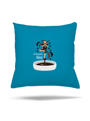 Káva provází polštář Blue Turquoise