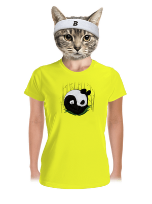 Dvě spící pandy dámské sportovní tričko Neon Yellow