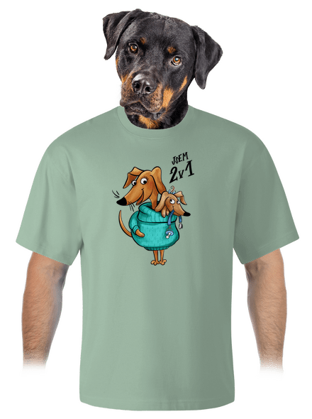 Jsem dva v jednom unisex tričko oversized Sage