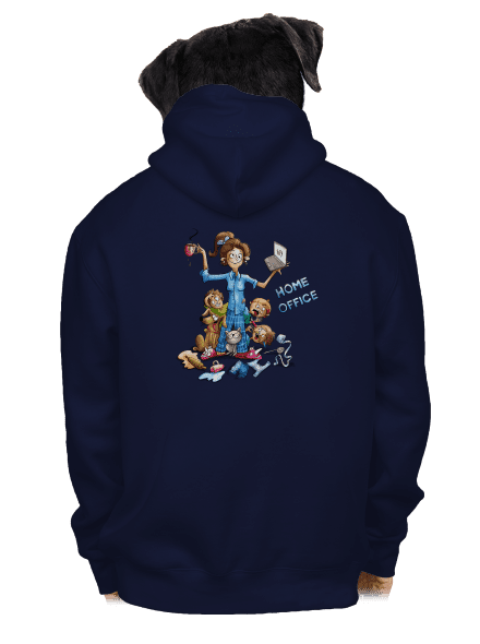 Maminčin home office pánská mikina na zip Navy
