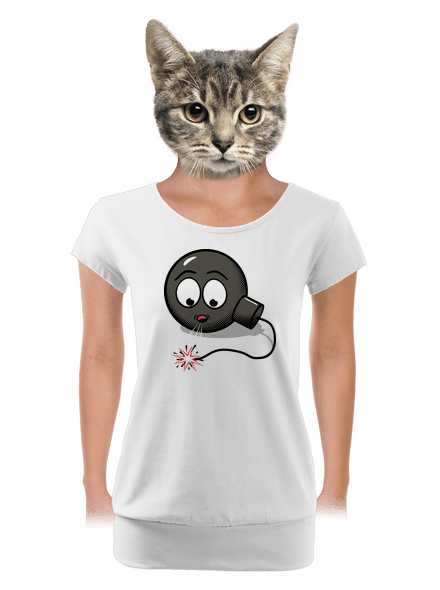 Bomba dámské tričko s lemem White