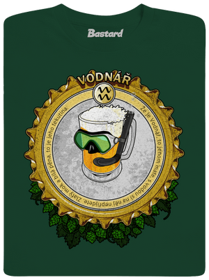 Pivní horoskop: Vodnář pánské tričko Bottle Green