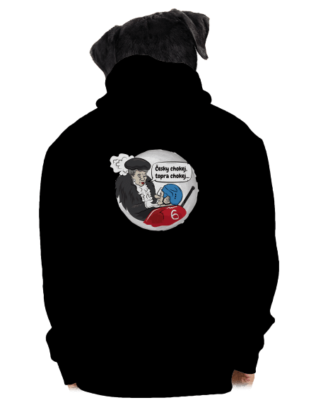 Český hokej pánská mikina na zip Black