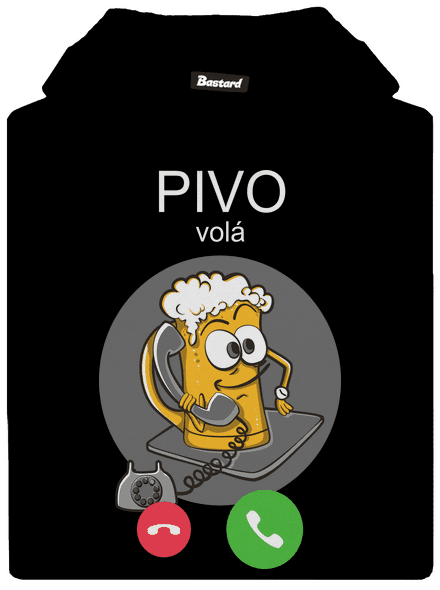 Pivo volá dětská mikina klokanka Black