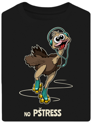 No pštress unisex tričko oversized Black