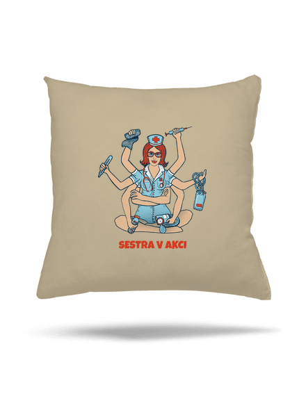 Sestra v akci polštář Beige