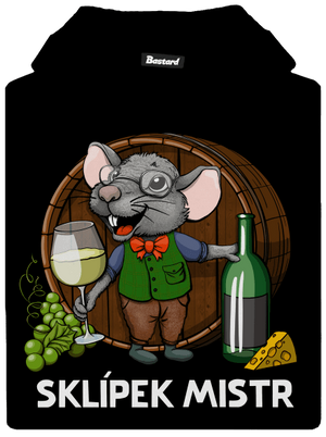 Sklípek mistr dětská mikina klokanka Black