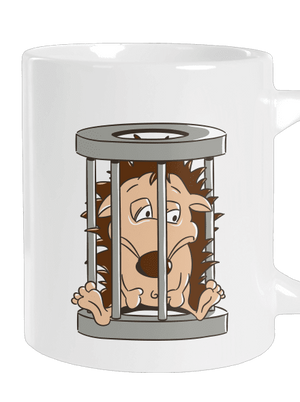 Ježeček v kleci velký hrnek White