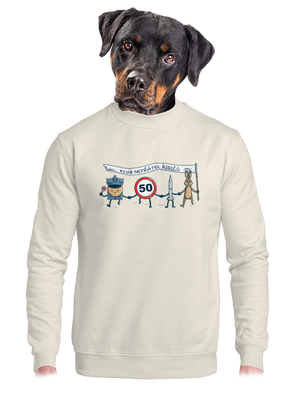 unisex mikina bez kapuce