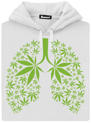 Ganja plíce dámská mikina klokanka White