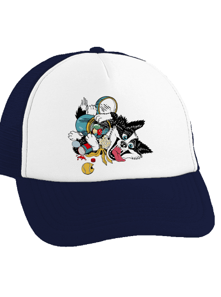 Border kolie kšiltovka truckerka French Navy cap