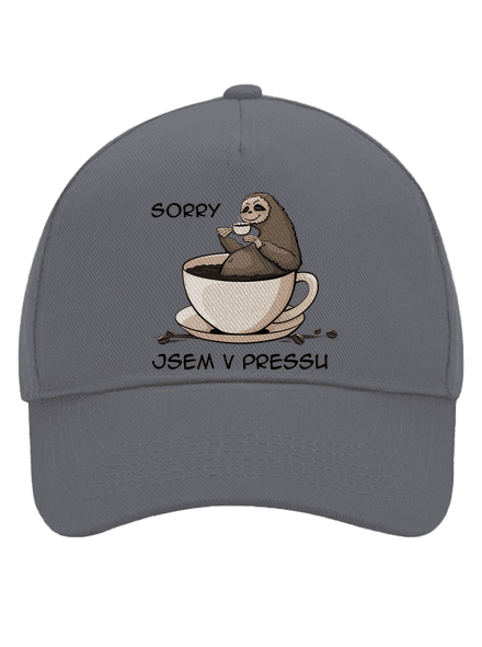 V pressu kšiltovka baseballka Graphite grey