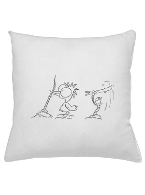 Omalovánka: Nesprávný konec polštář White