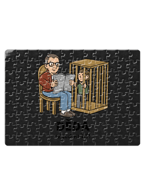 Děda hlídá puzzle White