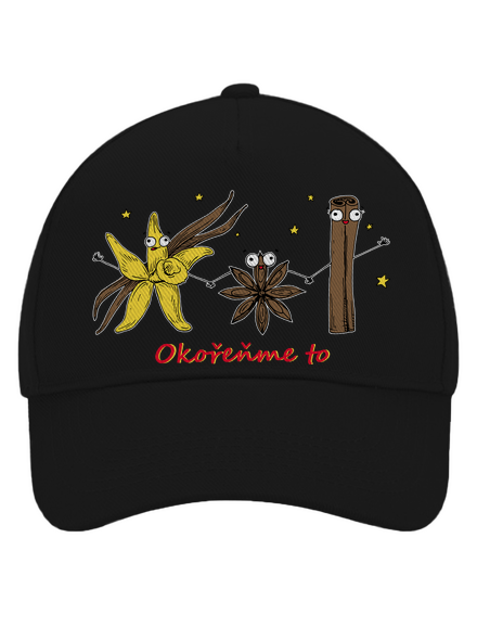 Okořeňme to kšiltovka baseballka Black
