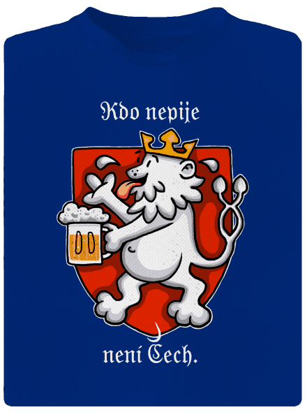 Kdo nepije, není Čech pánské sportovní tričko Royal Blue Mal