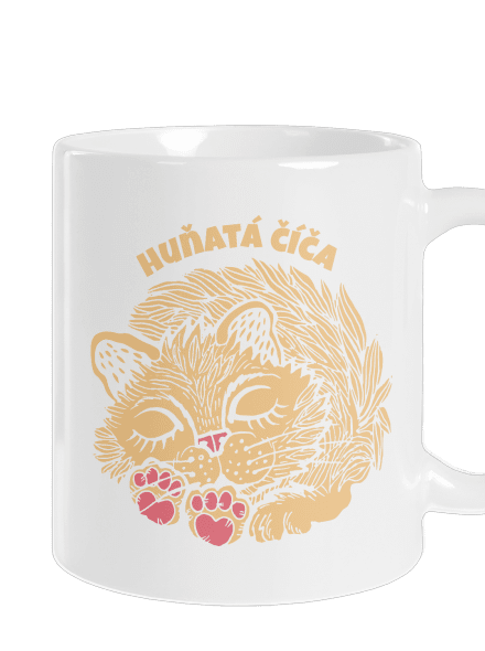 Huňatá číča klasický hrnek White