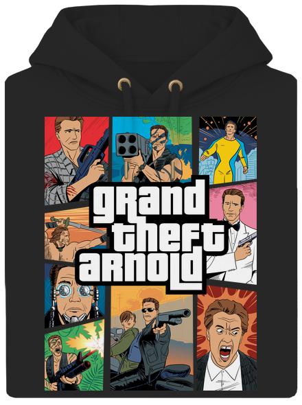 Grand Theft Arnold unisex mikina premium Dark Black