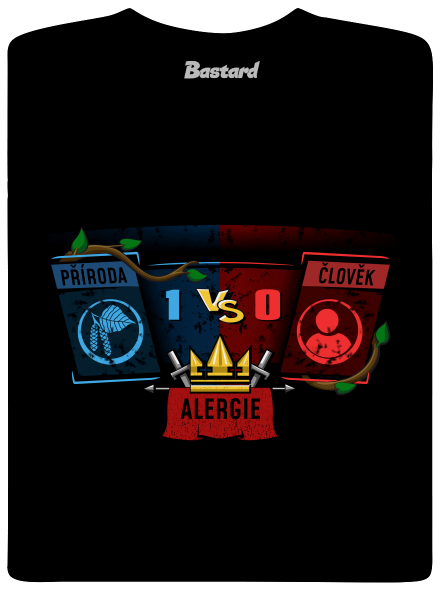 Příroda vs. člověk dětské tričko Black