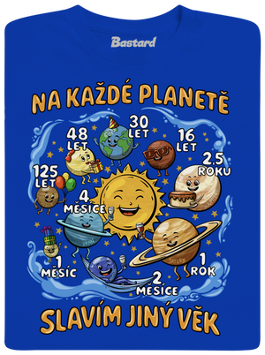 Věk na planetách dětské tričko Royal Blue