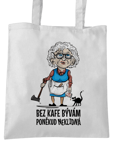 Neklidná bez kafe taška White