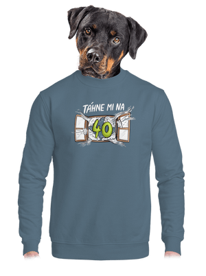 unisex mikina bez kapuce