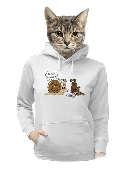 Bezďák dámská mikina klokanka White
