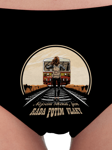 Fotím vlaky dámské kalhotky Black