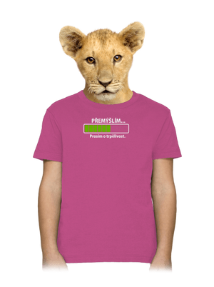 Přemýšlím dětské tričko Fuchsia