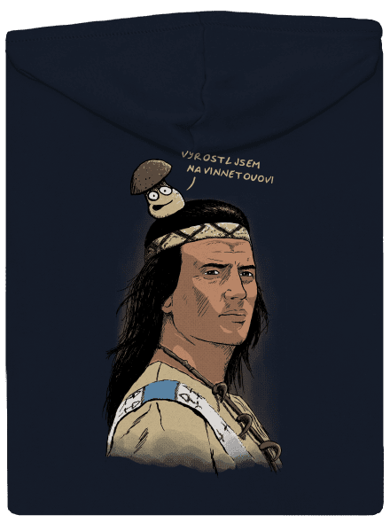 Vinnetou dámská mikina na zip Navy Mal