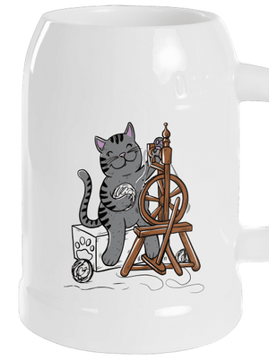 Kočka přede půllitr White