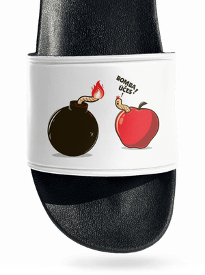 Bombovej účes pantofle White