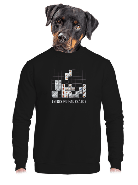 Tetris unisex mikina bez kapuce Black