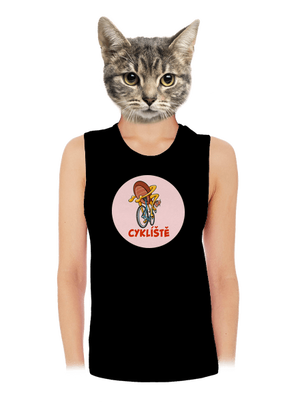 Cyklíště dámské tílko volné Black