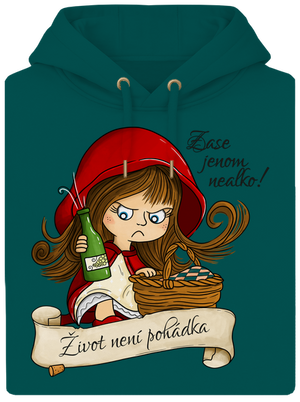 Zase nealko – Život není pohádka unisex mikina premium Emerald Green