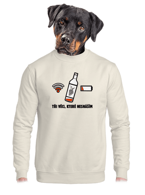 unisex mikina bez kapuce