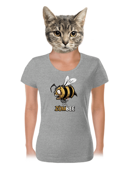ZomBee - žlutá dámské tričko Dark Gray Melange