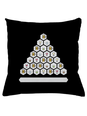 Obrázkový alko kvíz a fix polštář Black