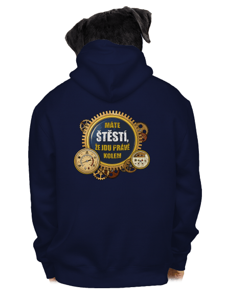 Chodím kolem pánská mikina na zip Navy