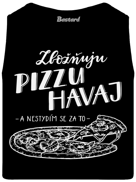 B12: Zbožňuju pizzu Havaj pánské tílko Black