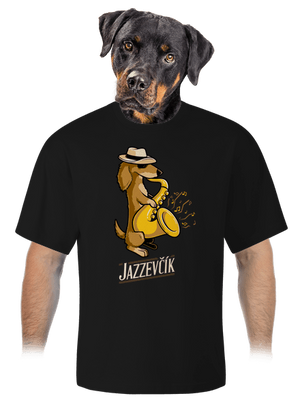 Jazzevčík unisex tričko oversized Black