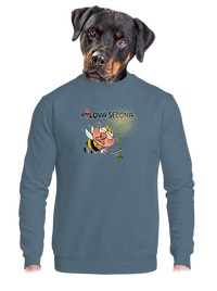 unisex mikina bez kapuce