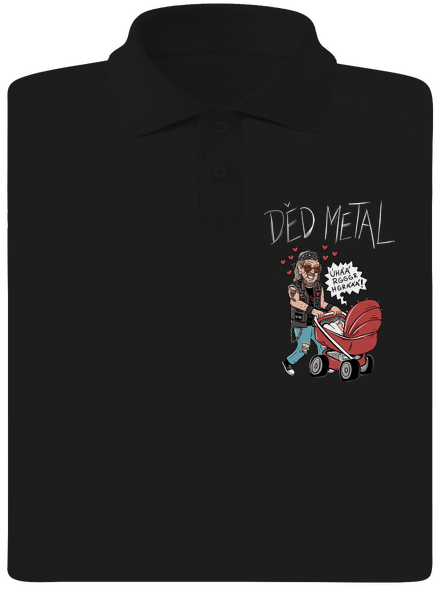 Děd metal pánská polokošile Black