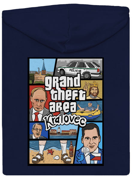 Královec pánská mikina na zip Navy