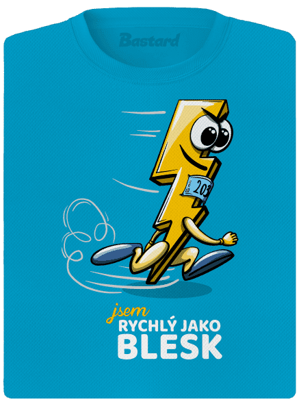 Rychlý jako blesk dámské sportovní tričko Blue Atol
